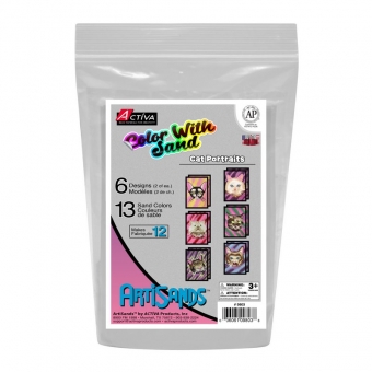 ArtiSands™ Color With Sand - Cat Portraits, Makes 12